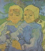 Vincent Van Gogh Two Children (nn04) oil painting on canvas